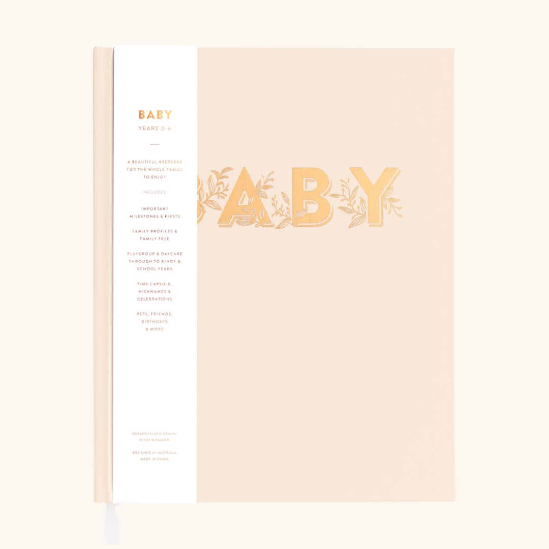 How to use baby book journal. The best baby book in Australia. Fow and Fallow Baby Book Buttermilk first five years memory. Pregnant Labour Birth Postpartum Essential - Dear Mama Store Australia. Free shipping available.
