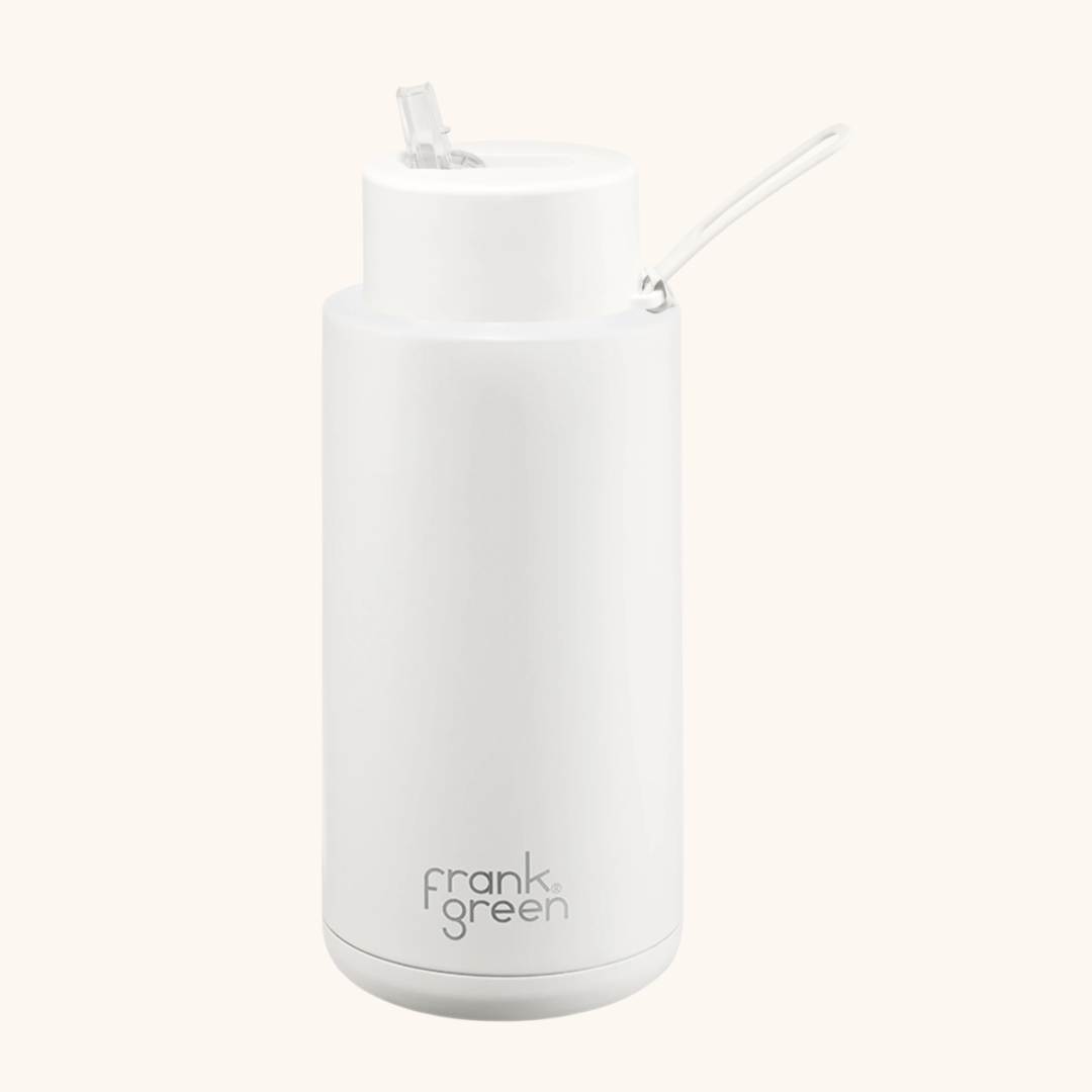 The best water bottle in Australia. Cloud Frank Green 1L Ceramic Water Bottle with Straw Pregnant Labour Birth Postpartum Essential - Dear Mama Store Australia. Free shipping available.