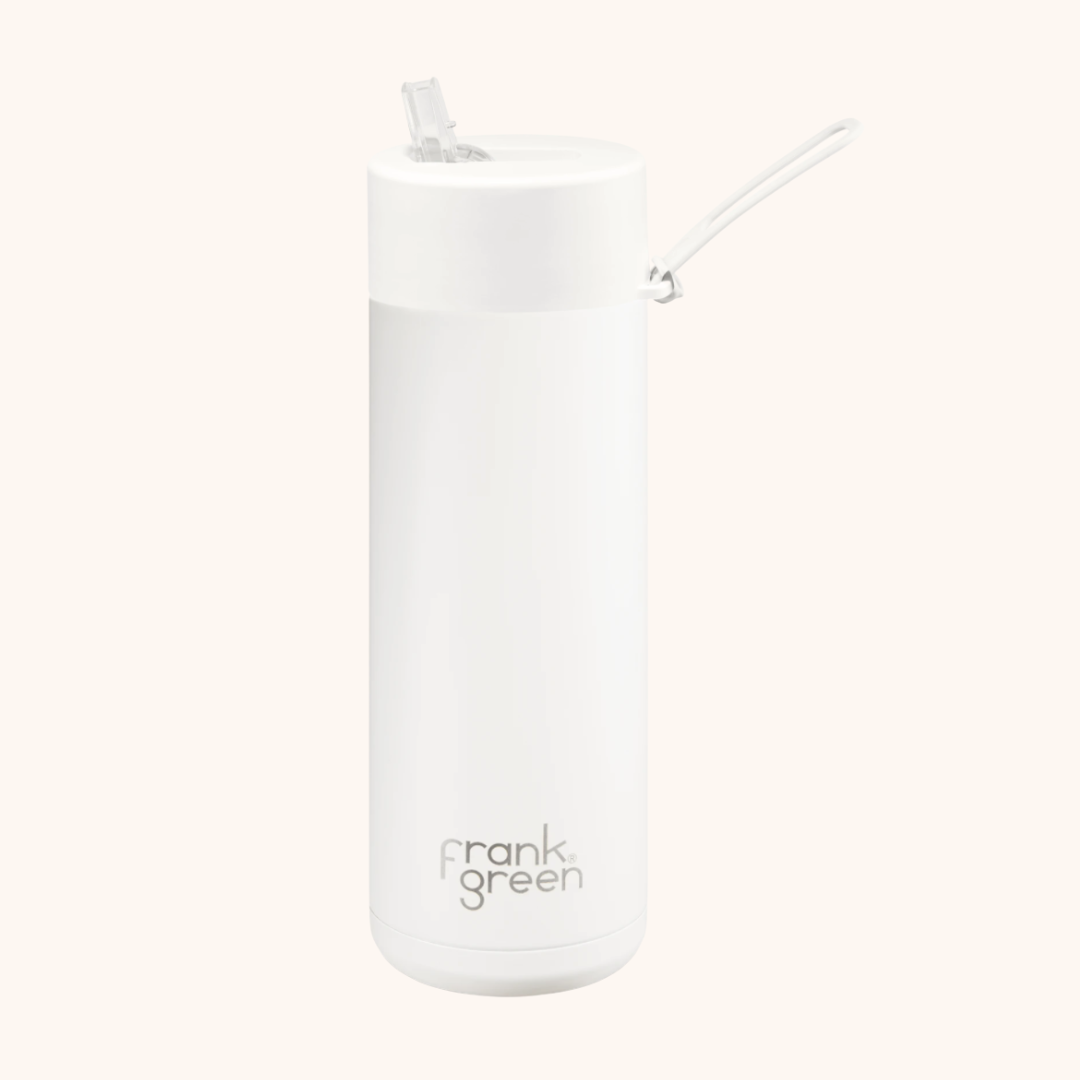 The best water bottle in Australia. Cloud Frank Green 595ml Ceramic Water Bottle with Straw Pregnant Labour Birth Postpartum Essential - Dear Mama Store Australia. Free shipping available.